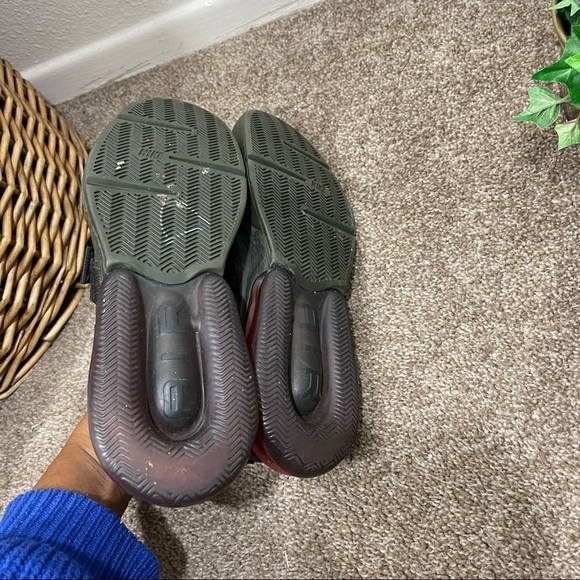 Nike Air Force 270 GS Sequoia Habanero Red black Green YOUTH Size 7Y - Picture 9 of 11